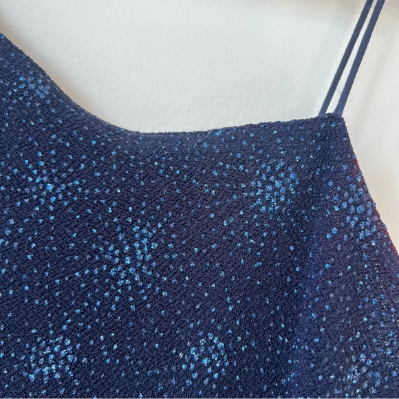 Vintage Byer Too! Stretchy Sparkle Blue Maxi Dress - Picture 3 of 8
